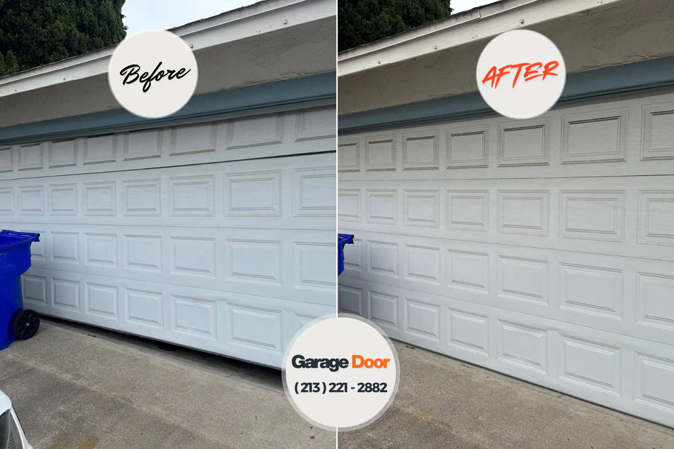 Before and after: garage door repair Gibbon, NE